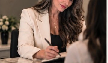 Dina Besirevic taking consultation notes Dina Besirevic taking consultation notes