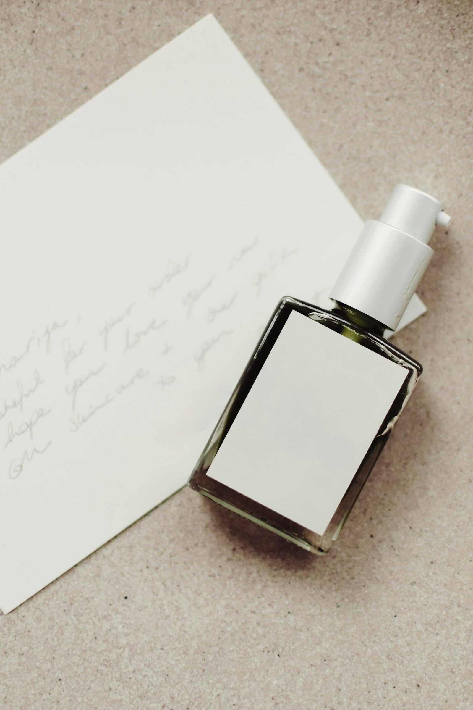 Serum bottle and handwritten note