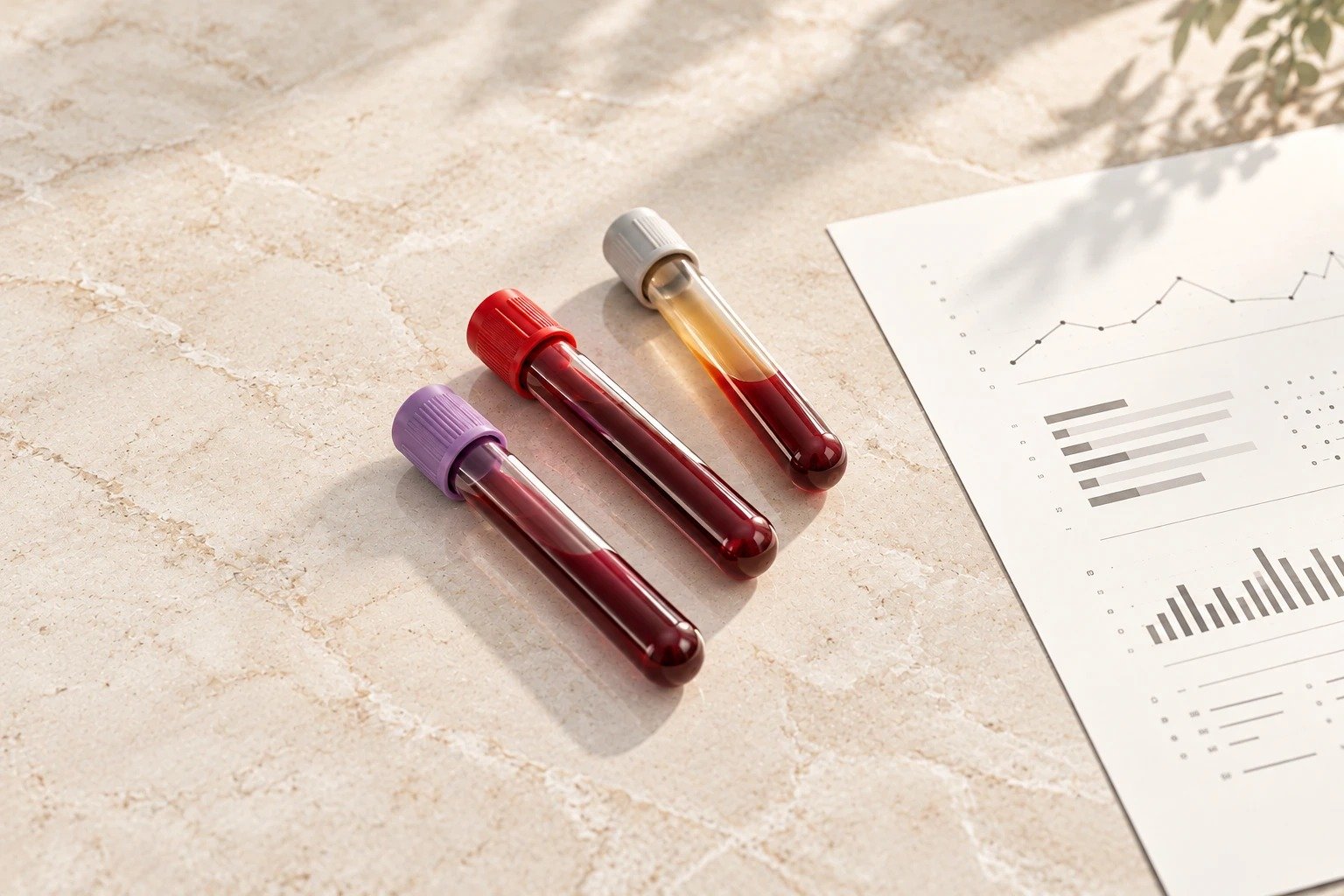 Lab sample tubes and report